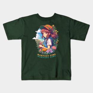 Anime Girl Harvest Moon in Garden Kids T-Shirt